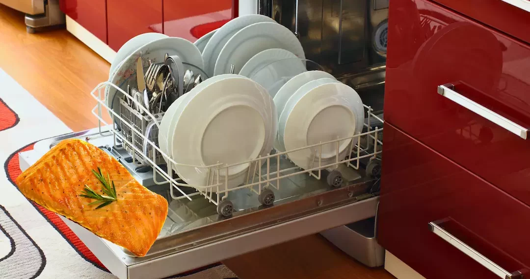 British Woman Cooks Salmon Fillets in her Dishwasher